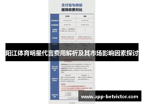 阳江体育明星代言费用解析及其市场影响因素探讨
